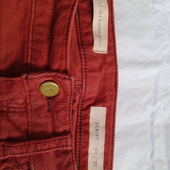 Anthropologie Pilcro and the Letterpress Red Slim Fit Jeans in Corduroy - Picture 9 of 11